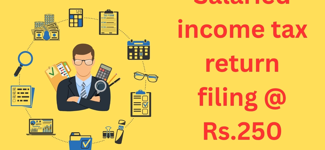 Salaried income tax return filing @ Rs.250 only